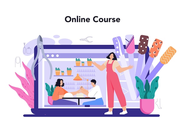 ネイリストサービスのオンラインサービスまたはプラットフォーム。ビューティーサロンワーカー