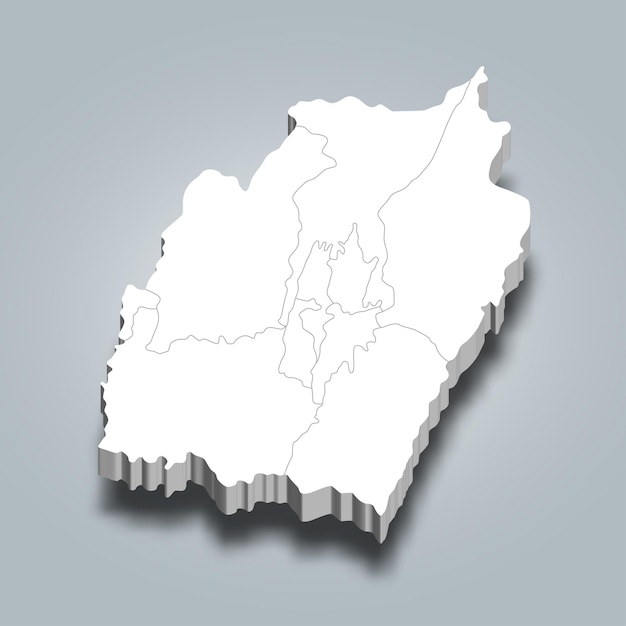 Manipur 3d district map is a state of India