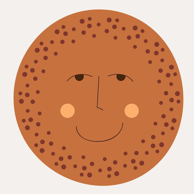 Vector mannelijk bizar gezicht abstract personage mascotte ontwerp grappig gezicht schattig icoon