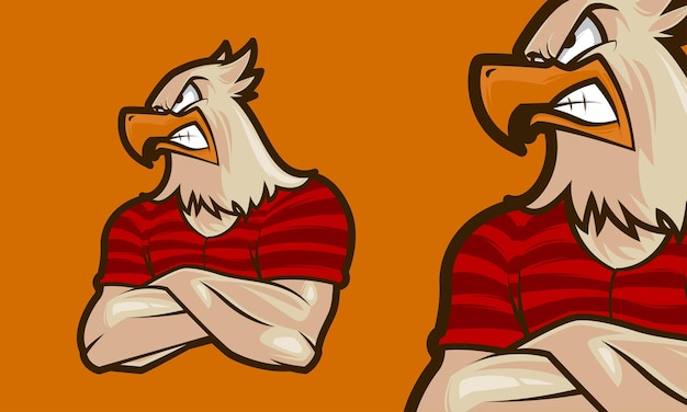 Mannelijke adelaar premium logo vector mascotte illustratie