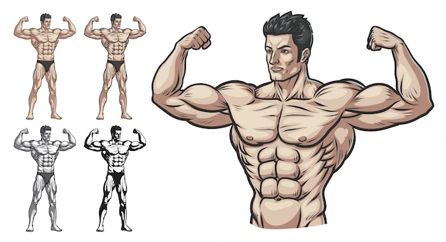 Mannelijke bodybuilder full body