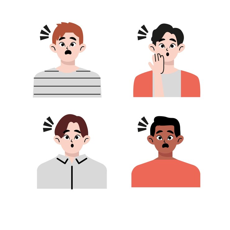 Mannen avatar pictogramserie. Platte getekende stijl vector design illustraties.