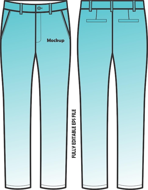 Mannen broek Mock ups