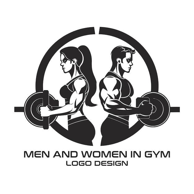 Mannen en vrouwen Vector Logo Design