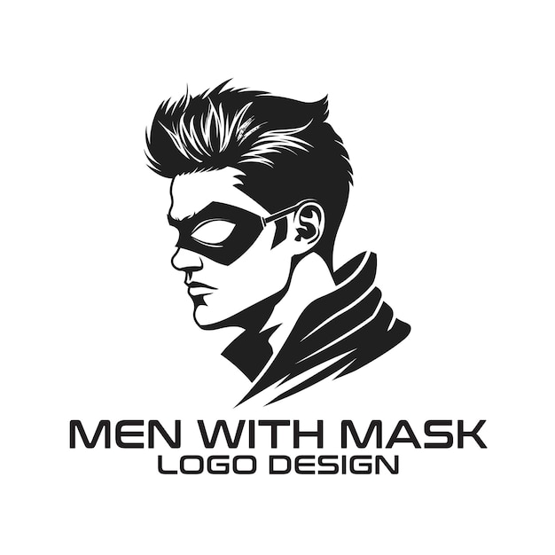 Mannen met Mask Vector Logo Design