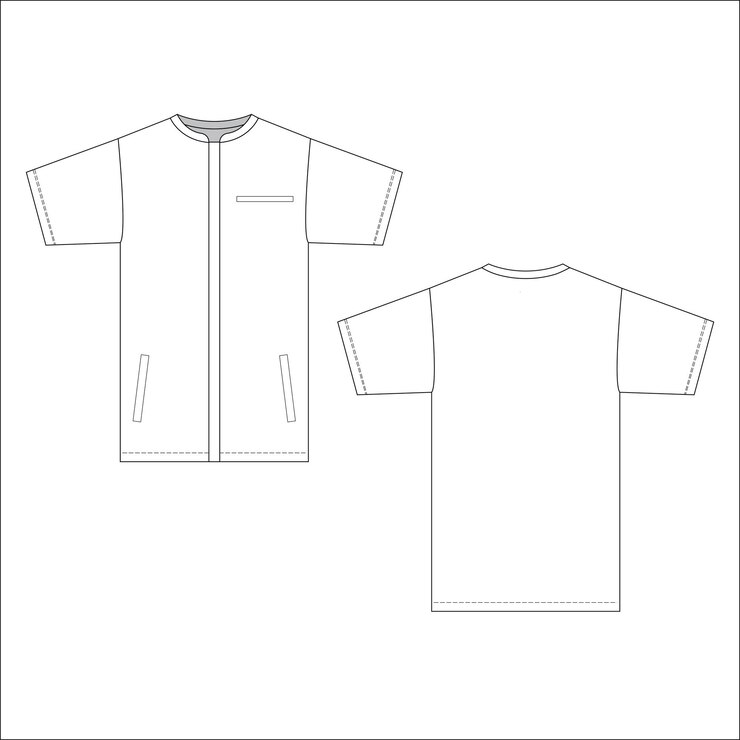 Vector mannen uniforme platte schets