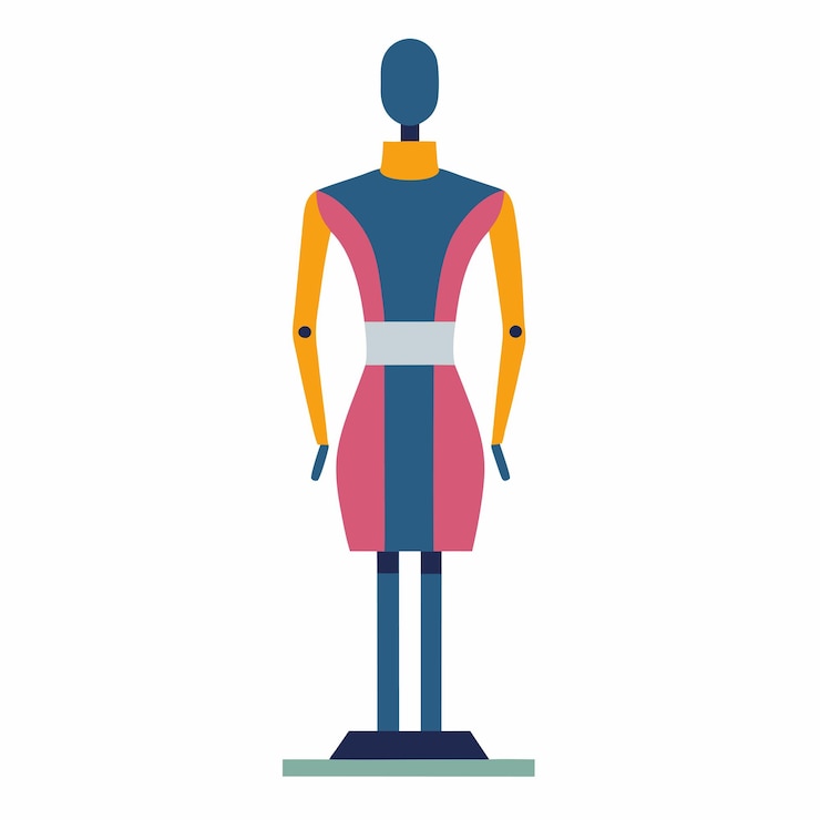 Vector mannequin vector on white background
