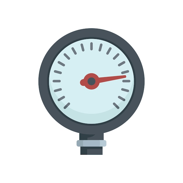 Manometer pijpleiding pictogram platte vector Gasdrukmeter meter geïsoleerd