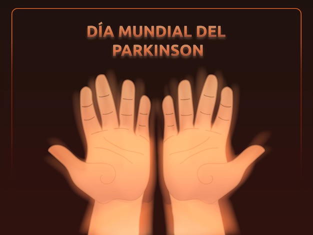 Vettore manos dia mundial del parkinson yura mate