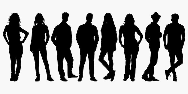 Mans en dames silhouetten