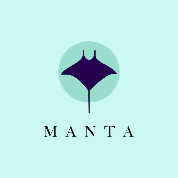 Manta Ray logo vector ontwerp illustratie