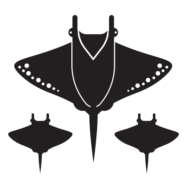 Manta ray or stingray icon or logo