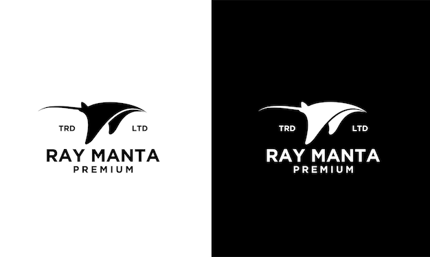 Manta ray vector zwart logo ontwerp geïsoleerd witte achtergrond