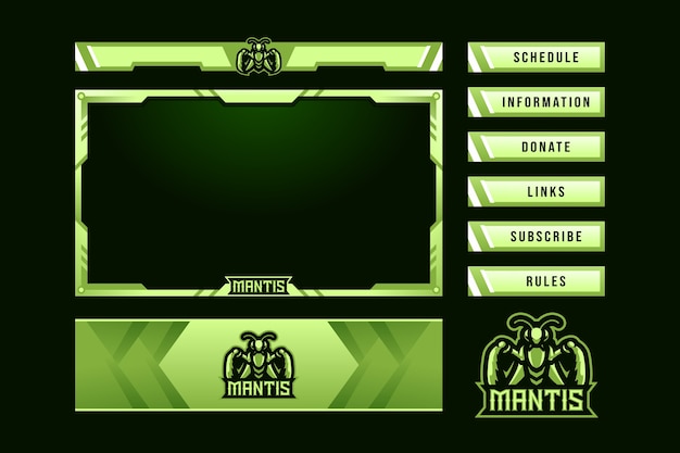 Pannello di gioco mantis overlay