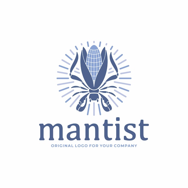 Mantis, insect logo ontwerpsjabloon.