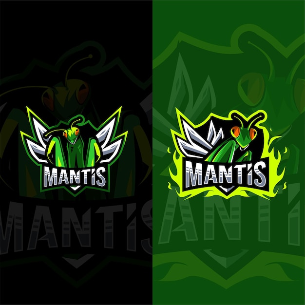 Mantis logo mascot collection template design