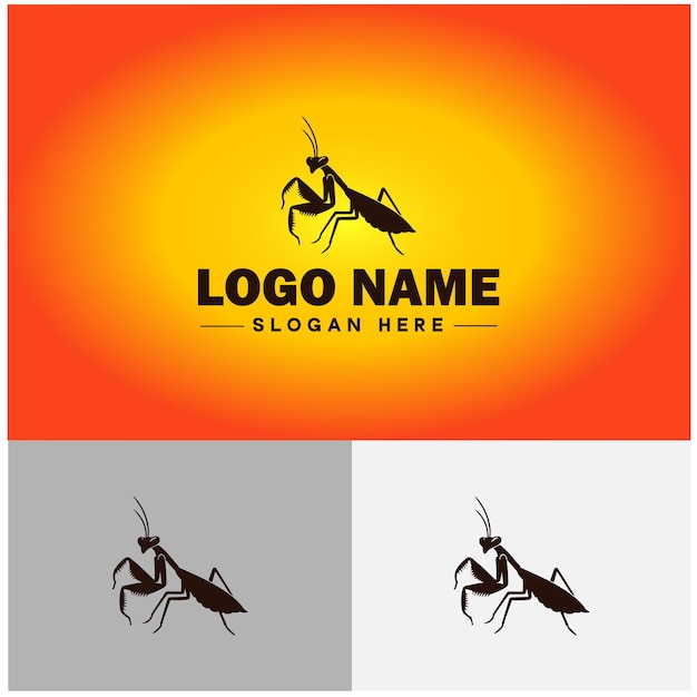 Mantis logo vector art icon graphics for business brand icon mantis logo template