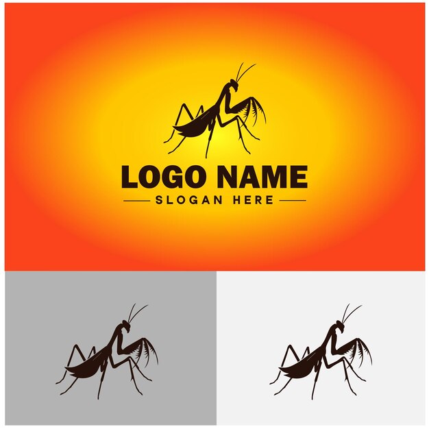 Mantis logo vector art icon graphics for business brand icon mantis logo template