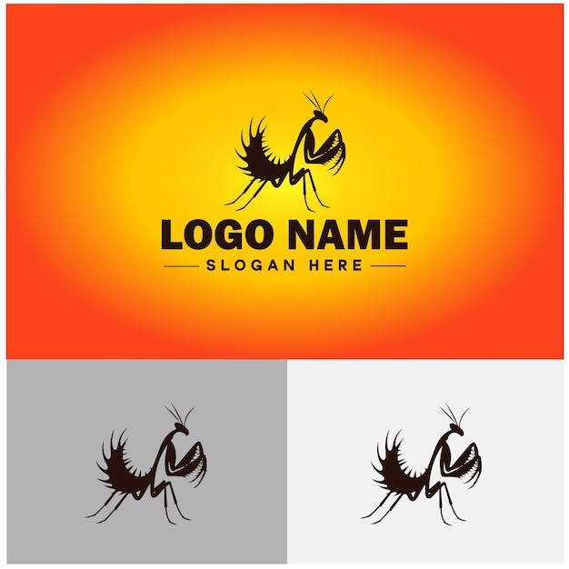 Mantis logo vector art icon graphics for business brand icon mantis logo template