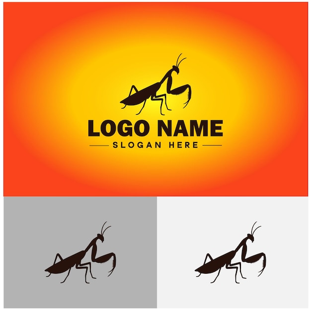 Mantis logo vector art icon graphics for business brand icon mantis logo template