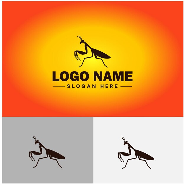 Mantis logo vector kunst icoon grafiek voor zakelijk merk icoon Mantis logo sjabloon