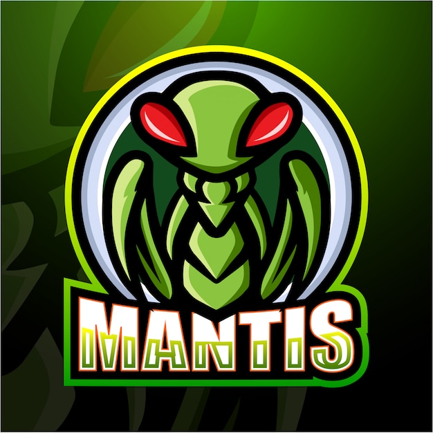 Mantis mascot esport illustration