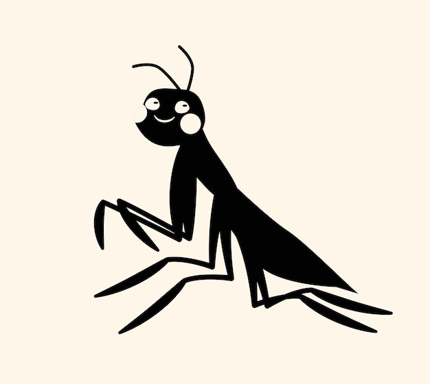 Vector mantis silhouette concept