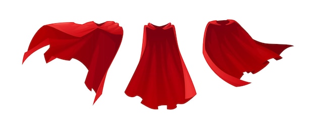 Mantle of superhero red cape magic satin cloth