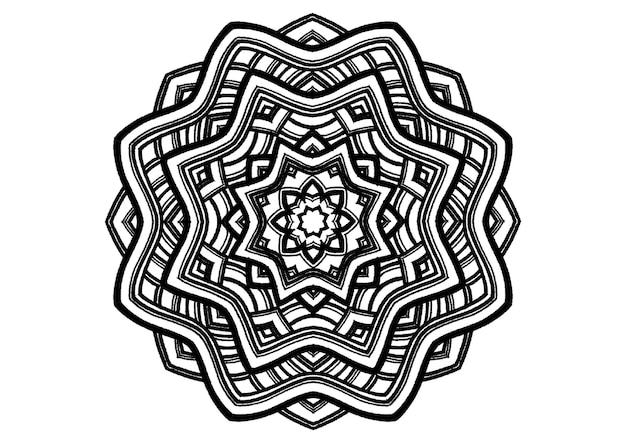 Mantra Mandala, de meditatiekunst voor volwassenen tot kleuren Tekenen met handen door kunst door oom 037