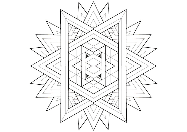 Mantra Mandala, The Meditation art for Adults to coloring Drawing with Hands By Art By Uncle 002