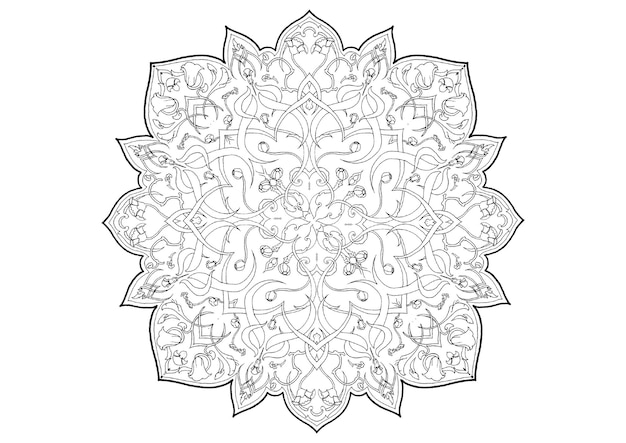 Mantra Mandala, The Meditation art for Adults to coloring Drawing with Hands By Art By Uncle 023