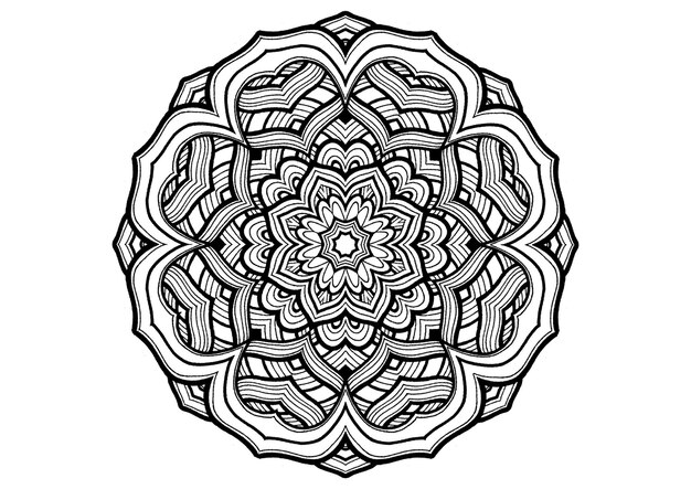 Mantra Mandala, The Meditation Art For Adults To Coloring Drawing With  Hands By Art By Uncle Collections Find Out With Patterns Of The Universe  You Can Create Happiness Royalty Free SVG, Cliparts