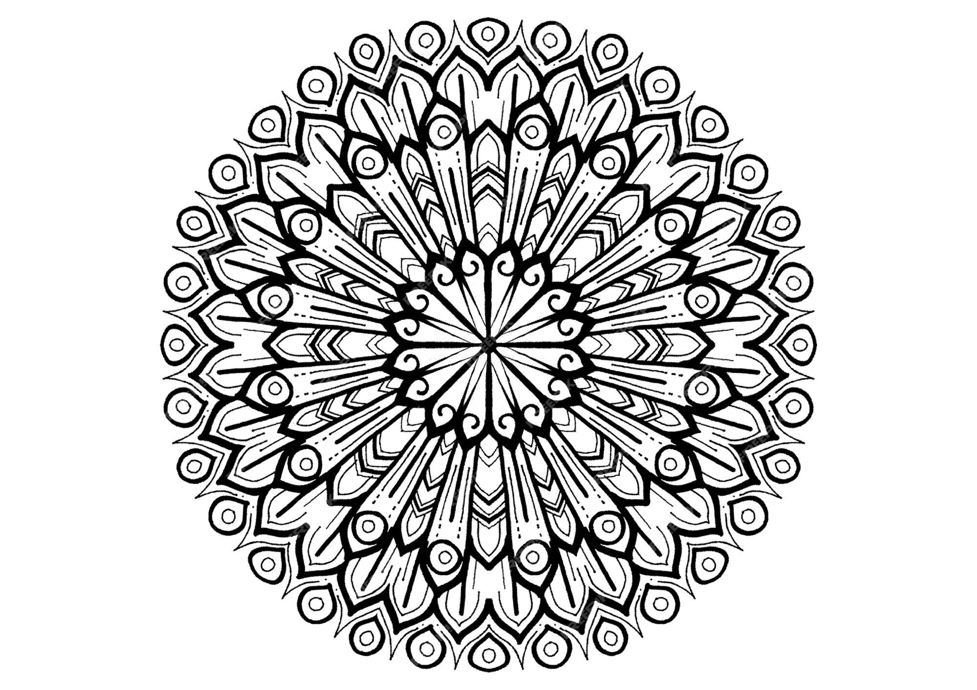 Mantra Mandala, The Meditation Art For Adults To Coloring Drawing With  Hands By Art By Uncle Collections Find Out With Patterns Of The Universe  You Can Create Happiness Royalty Free SVG, Cliparts