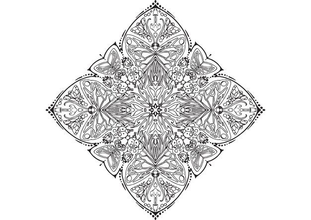 Mantra Mandala, The Meditation art for Adults to coloring Drawing