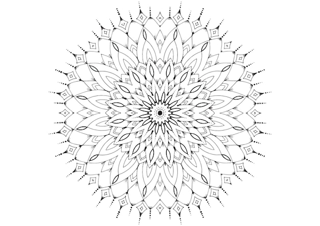 Mantra mandala, the meditation art for adults to coloring drawing with hands by art by uncle 102