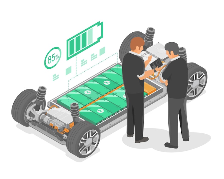 Vector manufacturing battery electric car production lithium li ion pack modular ev motor parts layout