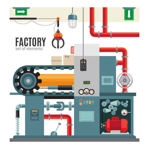 Manufacturing conveyor in flat style