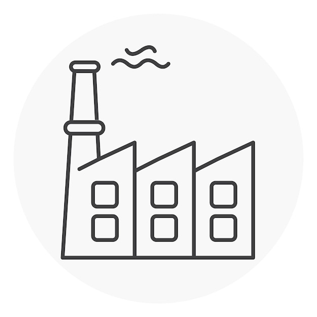 Manufacturing Factory Vector Illustration Icon Design