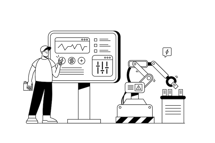 Vector manufacturing products by robotic machine