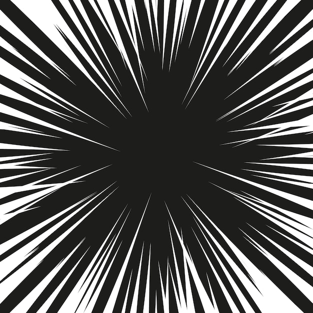 Many black space lines of radial velocity on a white base Explosion effect