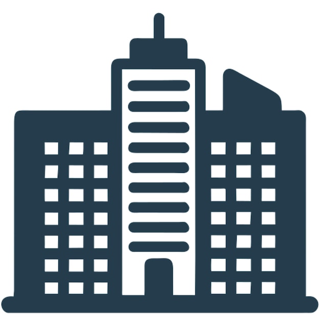 Vector many buildings pictogram