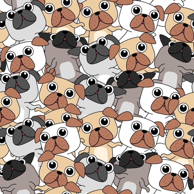 Many dogs pattern.