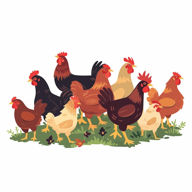 Many farm chickens 2