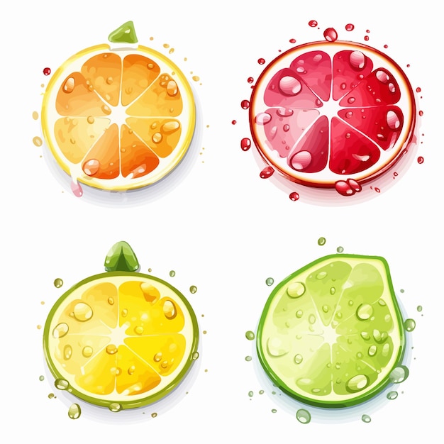 many_fresh_drops_on_different_color_backgrounds