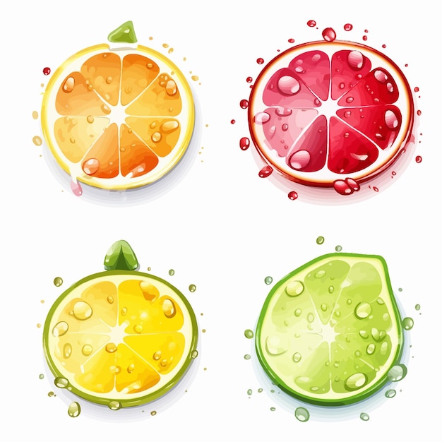 many_fresh_drops_on_different_colour_backgrounds