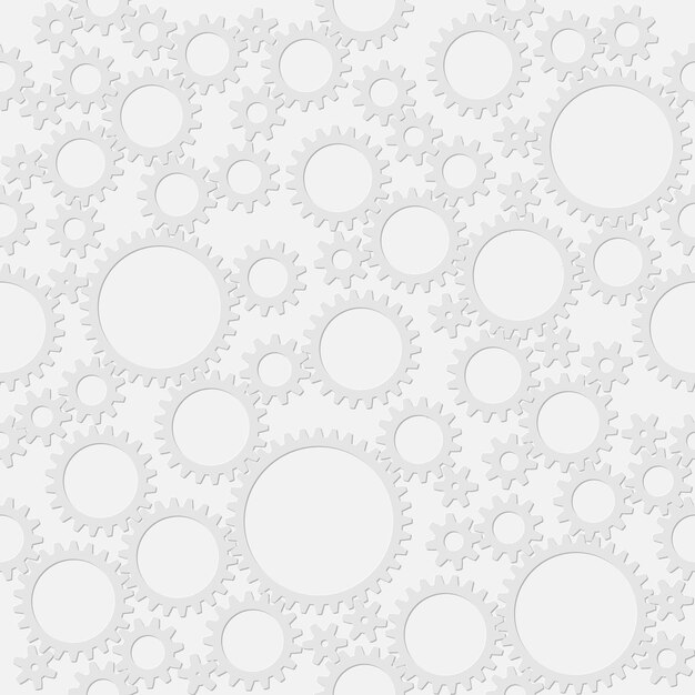 Many Gears Works In Tandem Seamless Pattern