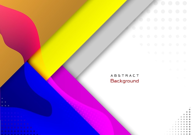 Many shape design concept with colorful gradient backgroundmodern template