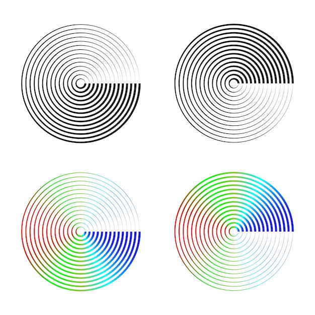 Many streaks ring from thin to thick lines