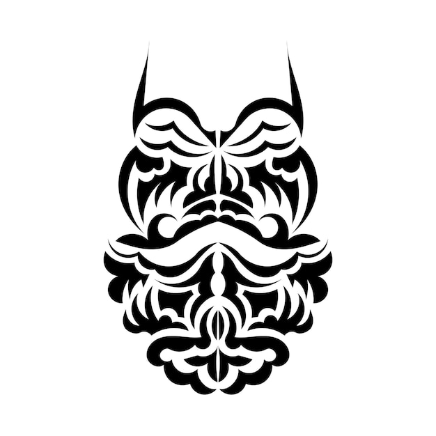 Vector maori-masker angstaanjagende maskers in het lokale ornament van polynesië geïsoleerde vlakke stijl vector