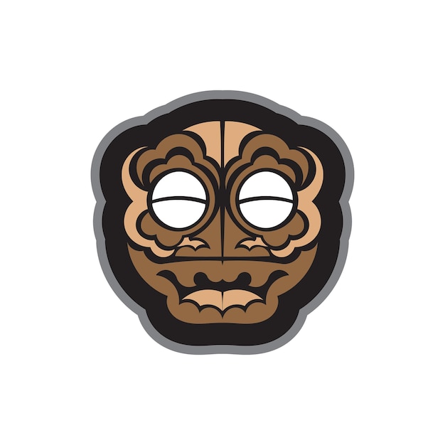 Maori masker print polynesisch masker samoa en hawaii patronen huisstijl vector illustratie